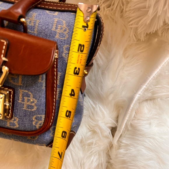 Vintage Dooney & Bourke Small Double Pocket Monogram Doctor Bag Satchel - Picture 13 of 16